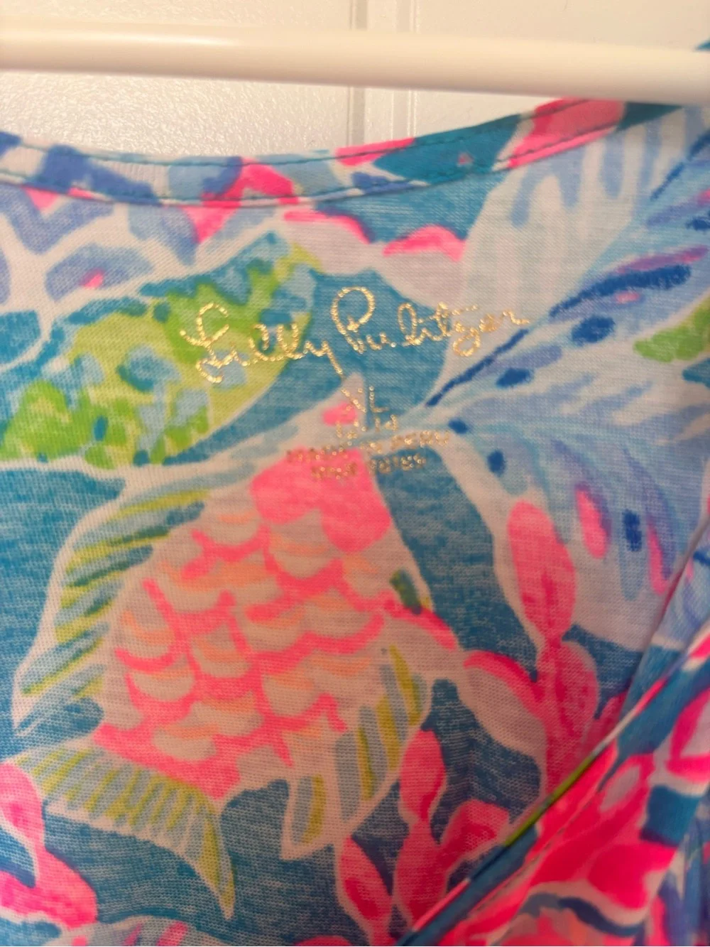 Lilly Pulitzer Sundari Romper in Maldives Turtle Wave print